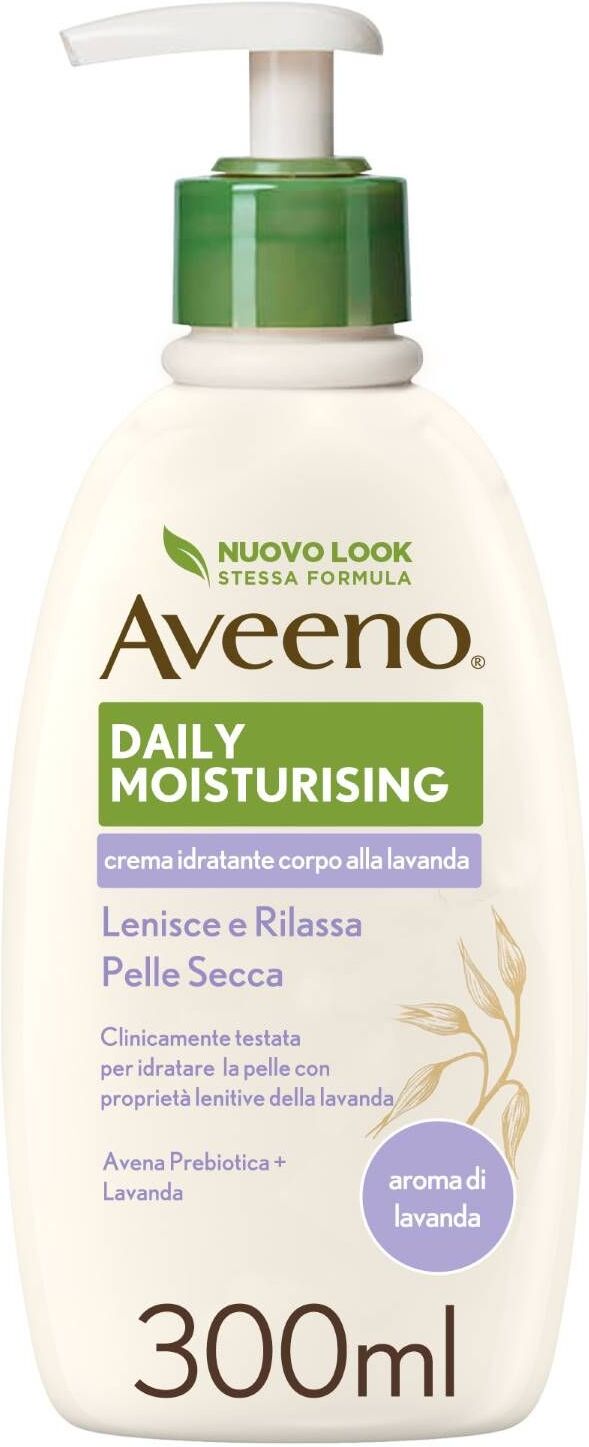 Aveeno Daily Moisturising Crema Idratante Corpo Aroma Lavanda 300ml