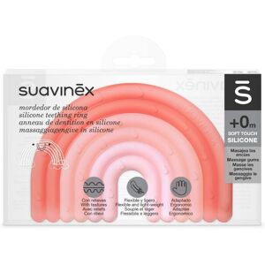 Suavinex Anello Dentizione Silicone +0 Mesi Arcobaleno Rosa 1 Pezzo