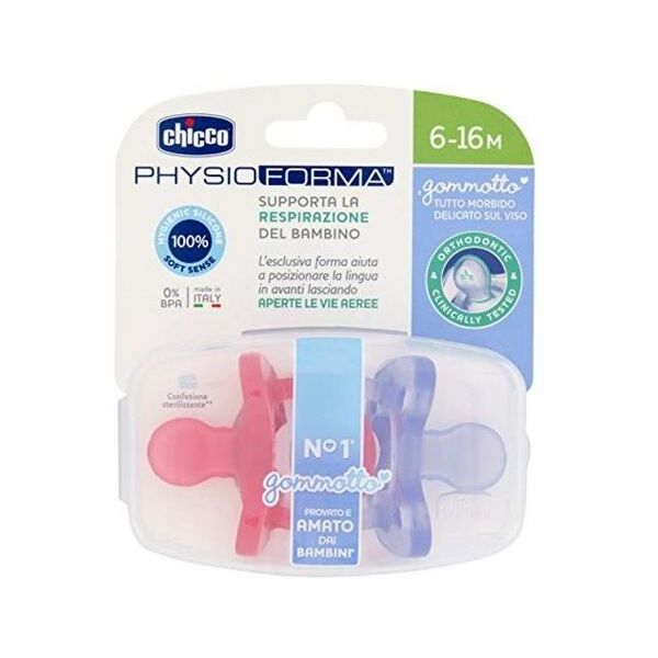 chicco gommotto silicone girl 6-16 mesi 2 pezzi