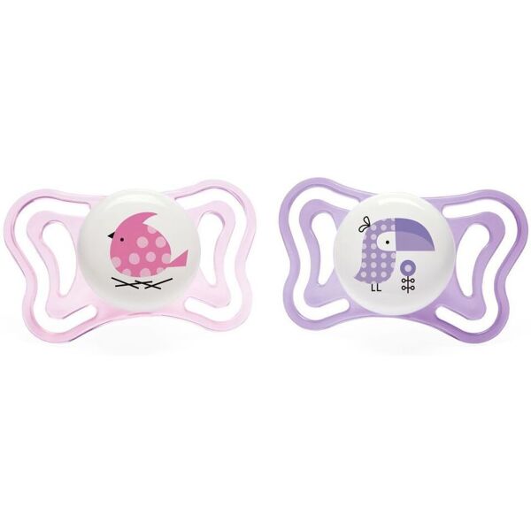 chicco succhietto light girl silicone 2-6 mesi 2 pezzi