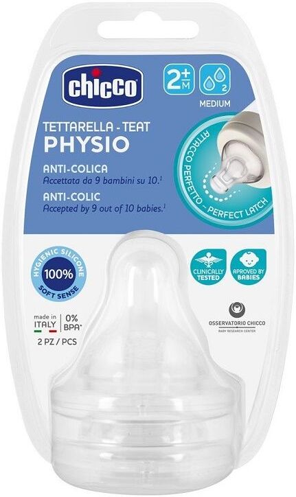 chicco tettarella silicone perfect 5 2 mesi 2 fori 2 pezzi