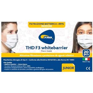 Thd Mascherina Chirurgica F3 Whitebarrier Multi  Junior 20 Pezzi