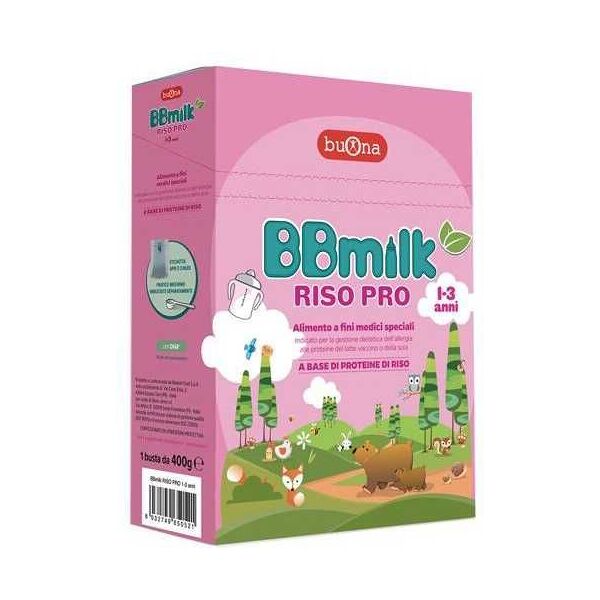 bbmilk riso pro alimento proteine riso 1-3 400g