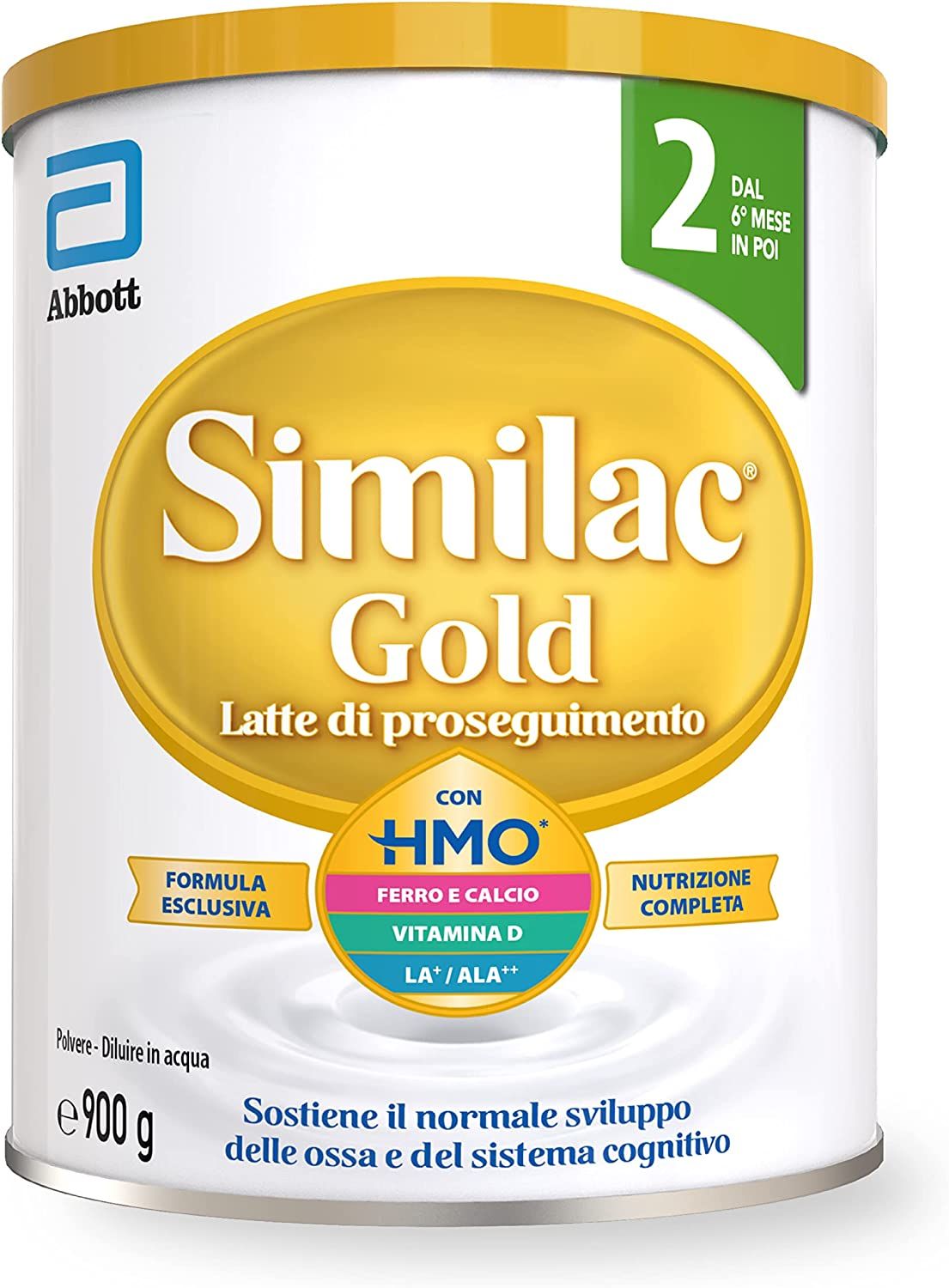 abbott similac gold stage 2 latte in polvere per neonati dai 6 ai 12 mesi 900g