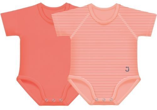 jbimbi j-bimbi body 0-36 mesi cotone bio 4 season corallo 2 pezzi