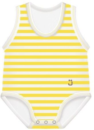 jbimbi j bimbi body neonato estivo fresco 0-36 mesi bio cotton righe giallo bianco 1 pezzo