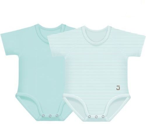 Jbimbi J-bimbi Body 0-36 Mesi Cotone Bio 4 Season Verde Acqua 2 Pezzi