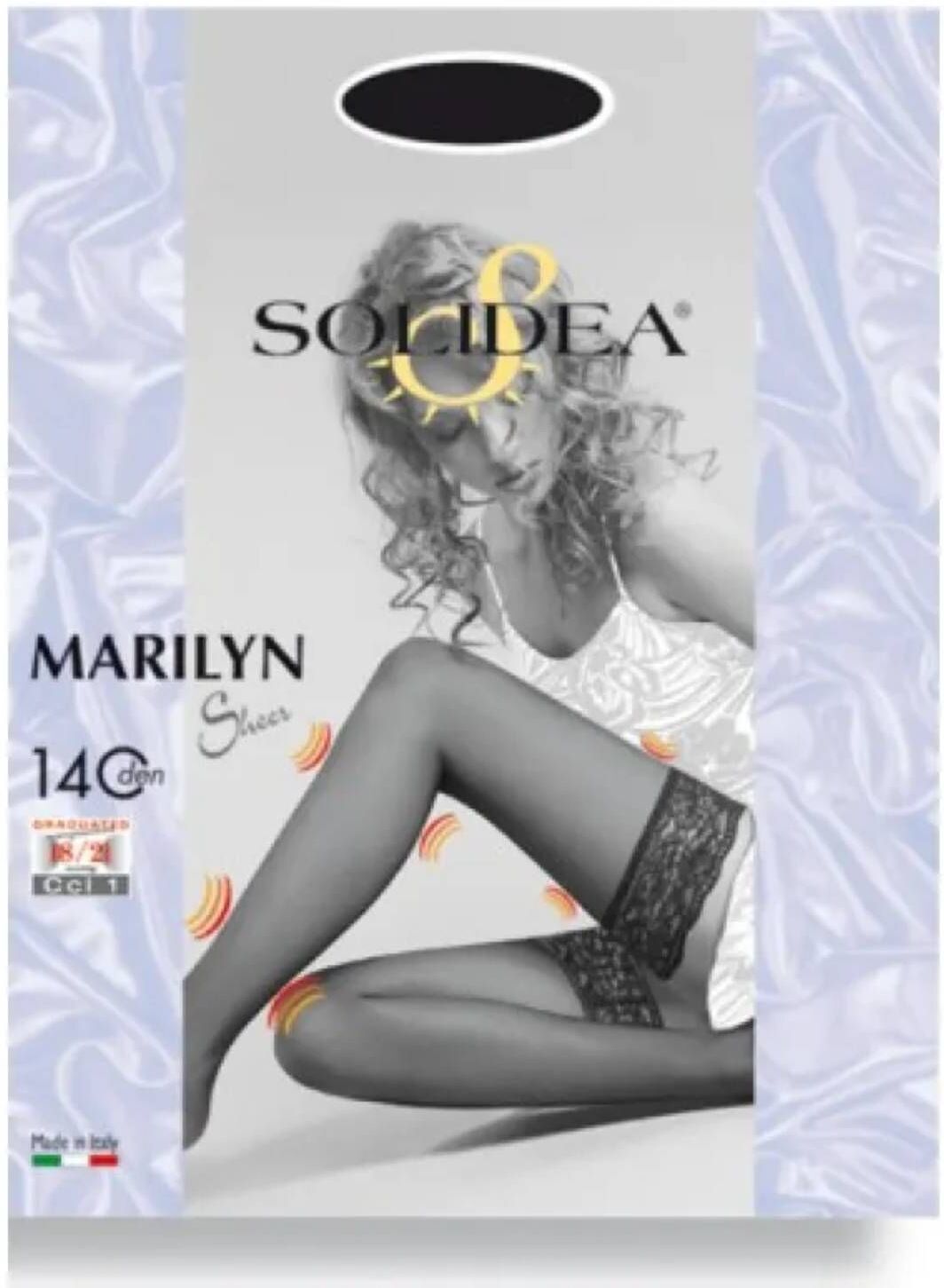 Solidea Marilyn 140 Sheer Camel Calze Autoreggenti 4xl-xl 1 Paio