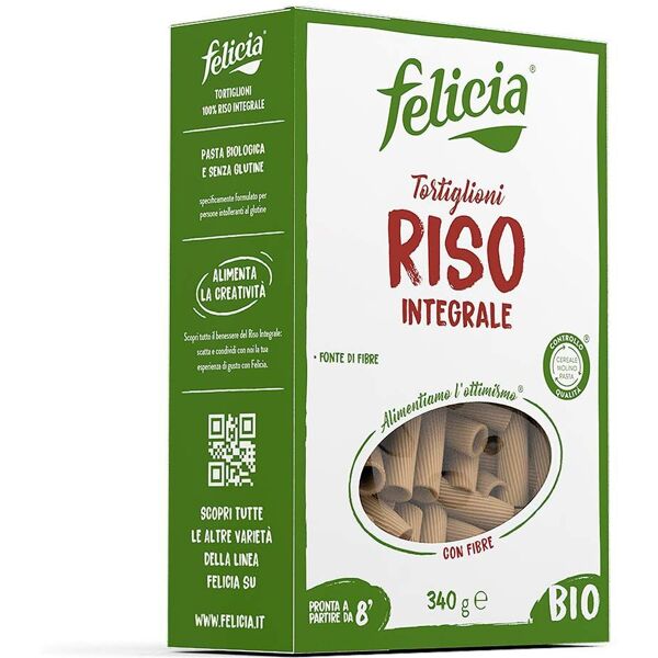 felicia tortiglioni pasta senza glutine di riso integrale bio 340g