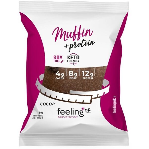 feeling ok muffin al cacao con gocce di cioccolato 50g