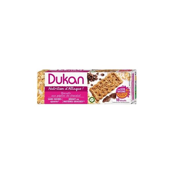 dukan biscotto crusca d'avena con gocce di cioccolato 18 biscotti