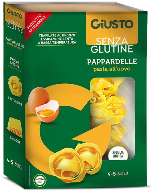 farmafood giusto pappardelle pasta all'uovo senza glutine 250g