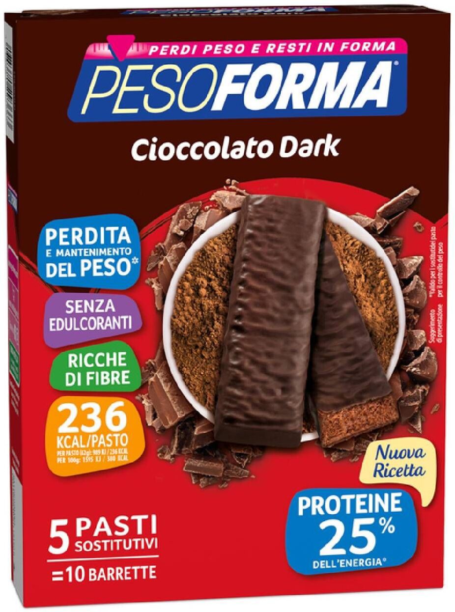 Pesoforma Barretta Cioccolato Dark 5 Pasti 10 Pezzi