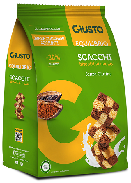 Farmafood Giusto Equilibrio Scacchi Biscotti Al Cacao Senza Glutine 250g