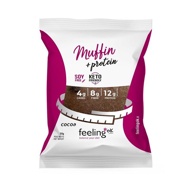 Feeling Ok Muffin Al Cacao Con Gocce Di Cioccolato 50g