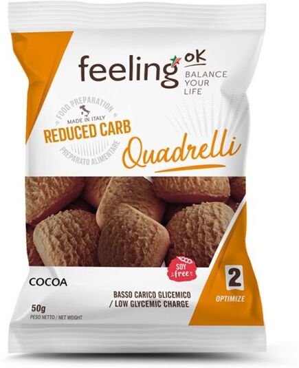 Feeling Ok Quadrelli Biscotti Gusto Cacao Optimize 50g