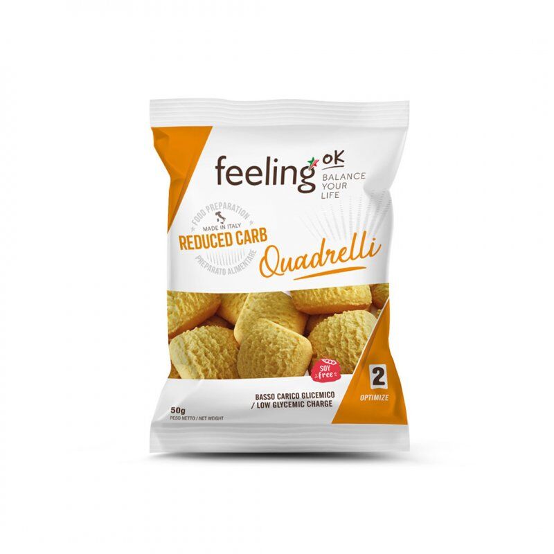 Feeling Ok Quadrelli Biscotti Gusto Cocco Optimize 50g