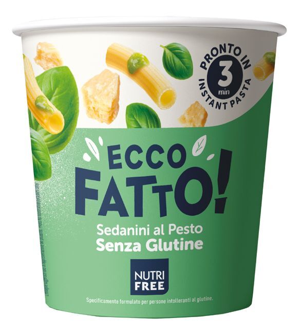 Nutrifree Ecco Fatto Sedanini Pesto Pasta Senza Glutine 70g