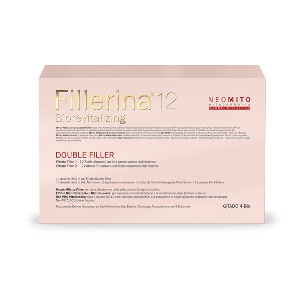 fillerina 12 double filler neo mito biorevitalizing grado 4 bio prefillerina gel 30ml + prefillerina emulsione 30ml + emulsione 50ml