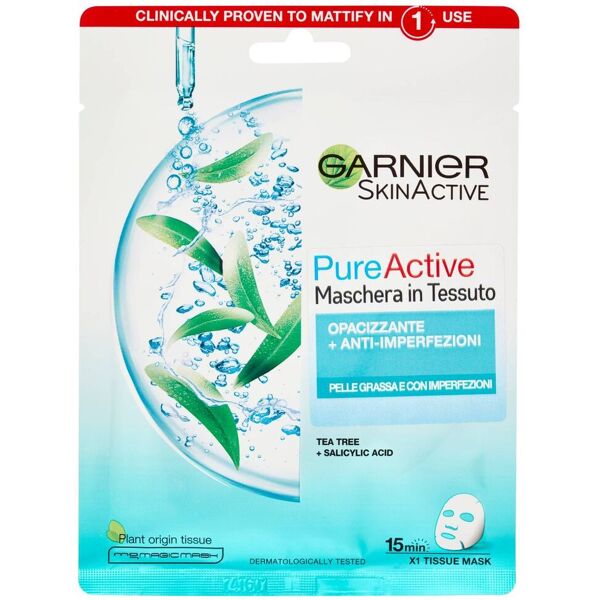 garnier pure active maschera tessuto viso anti-imperfezioni 23g