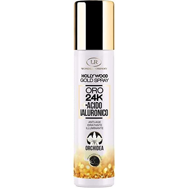 lr company hollywood gold spray viso antiage idratante illuminante 75ml