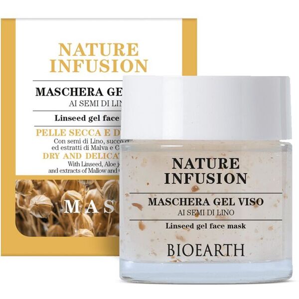 bioearth nature infusion maschera gel viso semi di lino pelle secca delicata 100ml