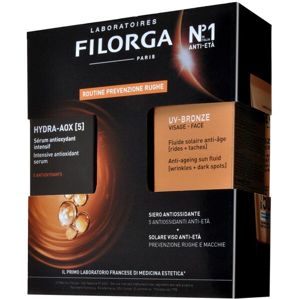 filorga cofanetto hydra-aox 30ml + uv bronze face 40ml