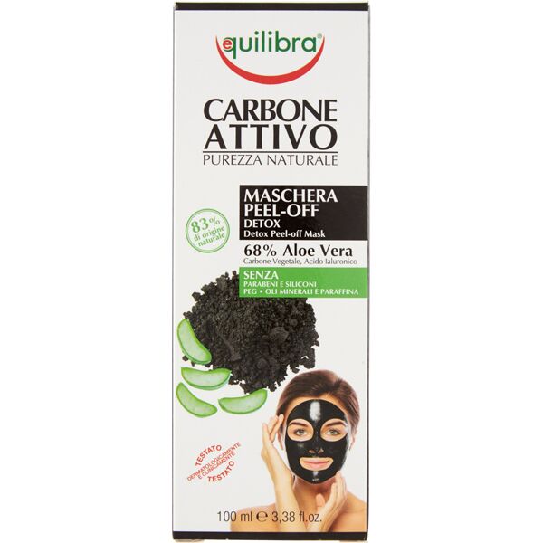 equilibra carbone attivo purezza naturale maschera peel off detox 100ml