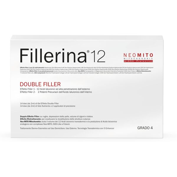 fillerina 12 double filler neo mito base grado 4 gel 30ml + emulsione 30ml 14+14 dosi