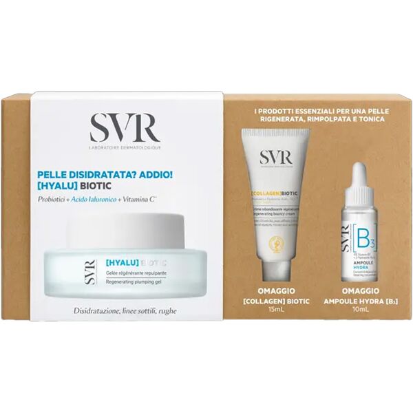 svr cofanetto hyalu biotic gel-crema 50ml + collagen biotic 15ml + ampoule hydra b3 10ml