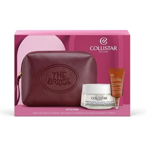 collistar cofanetto crema balsamo collagene + contorno occhi + beauty bag the bridge