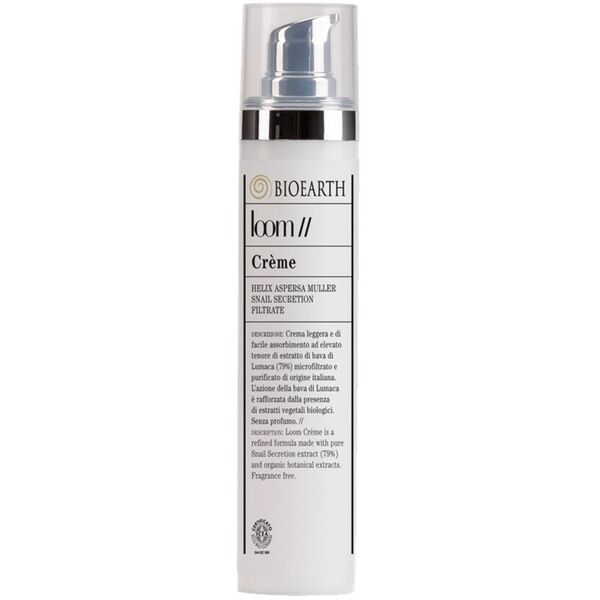 bioearth loom creme 79% crema bava di lumaca 50ml