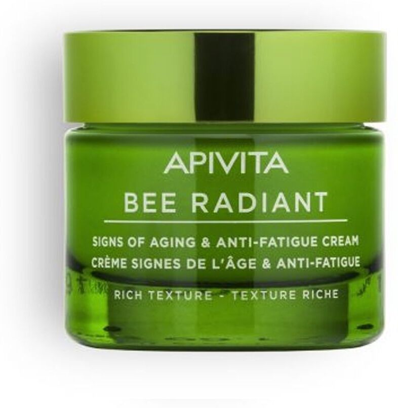 apivita bee radiant crema segni dell'età e anti-fatica texture ricca 50ml