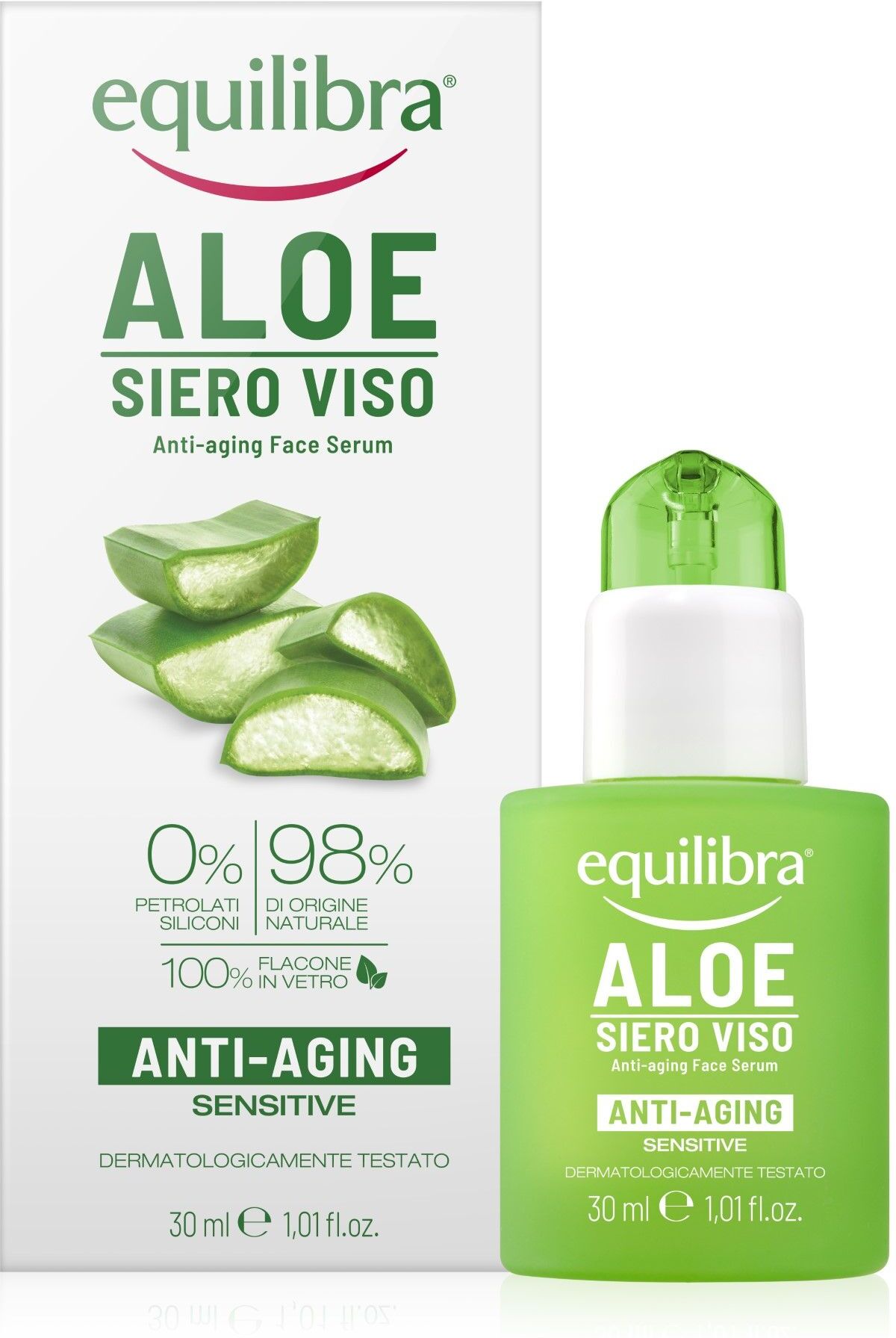 equilibra aloe siero viso anti-aging 30ml