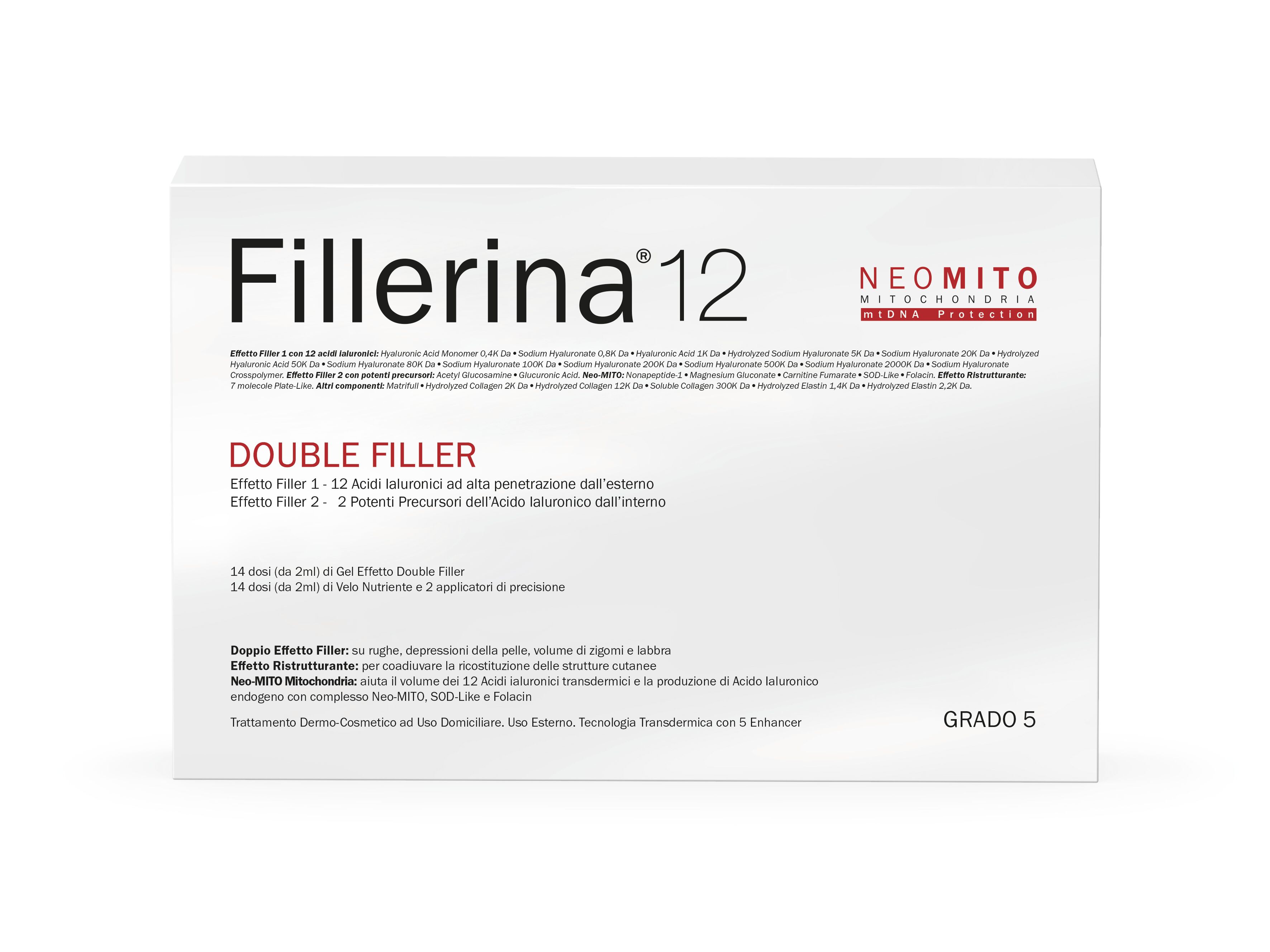 fillerina 12 double filler neo mito base grado 5 gel 30ml + emulsione 30ml 14+14 dosi