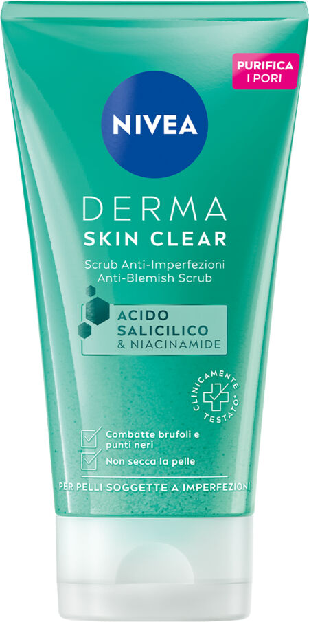 nivea derma skin clear scrub anti-imperfezioni 150ml