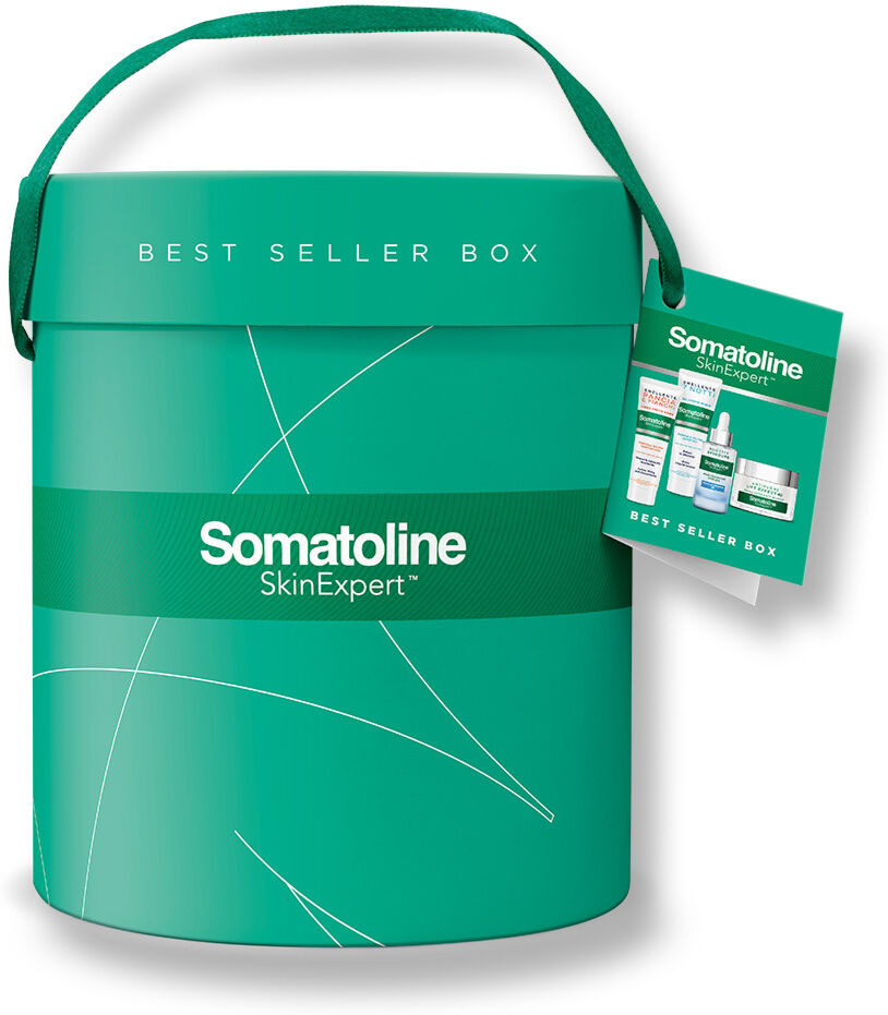 somatoline skinexpert cofanetto mini best seller face&body trattamento corpo e viso snellente/anti età 4 pezzi