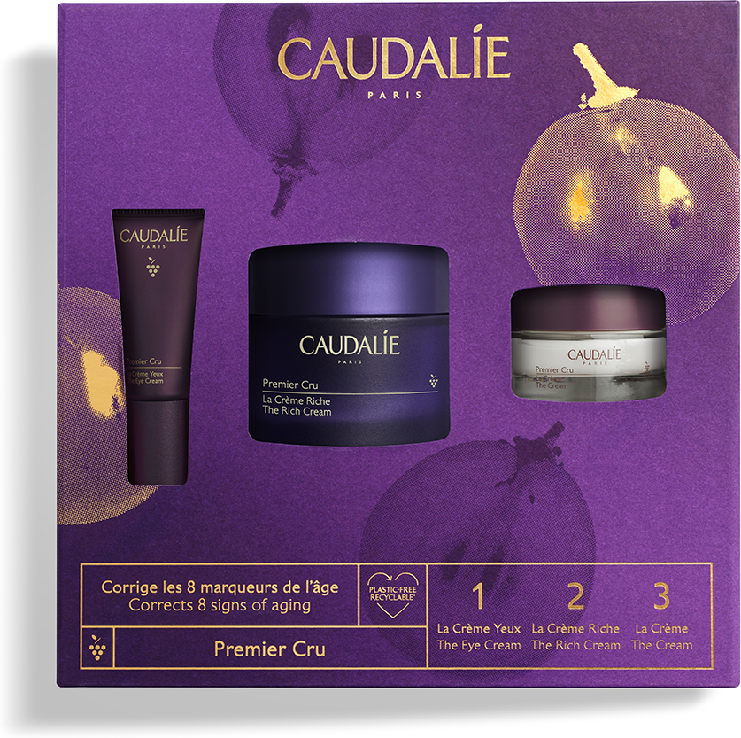 Caudalie Cofanetto Premier Cru Crema Ricca Viso 50ml + Crema Occhi + Crema Viso