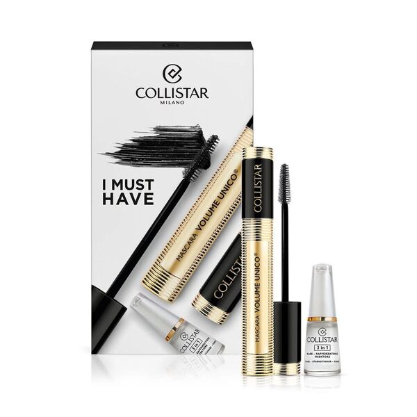 collistar cofanetto mascara volume unico nero intenso + smalto 3in1 base