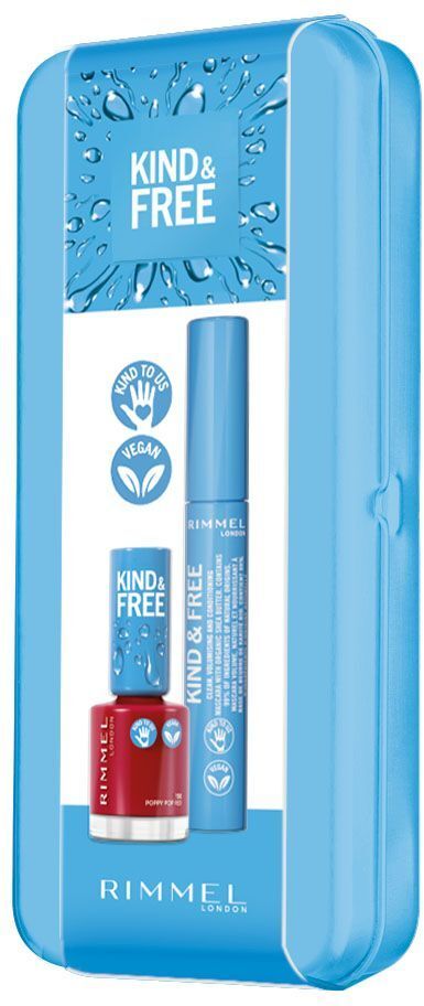 Rimmel London Kind E Free Scatola Di Latta Con Mascara E Smalto Rosso