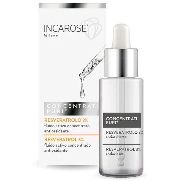 incarose concentrati puri fluido attivo antiossidante 3% resveratrolo 15ml