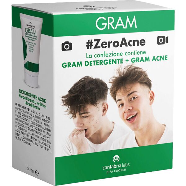 difa cooper gram kit zeroacne detergente 50ml + crema 50ml