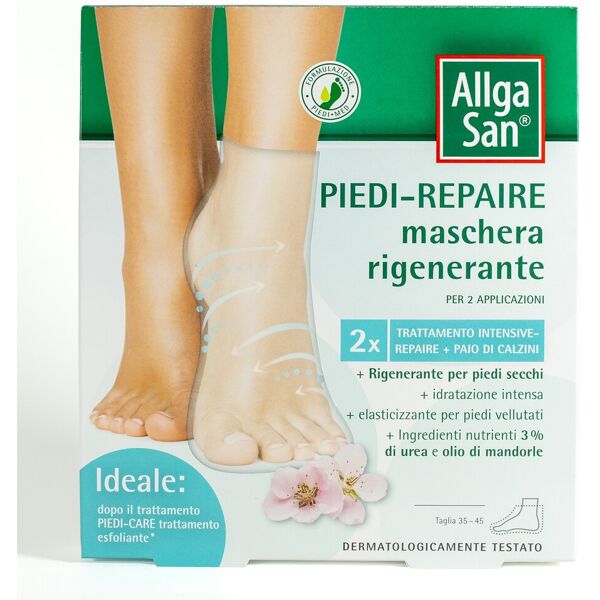 allga san allgasan maschera rigenerante piedi repair 2 trattamenti 4 bustine 7ml