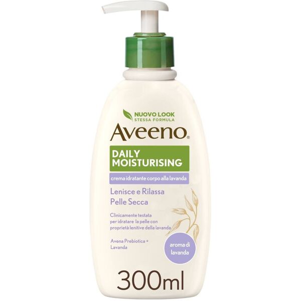 aveeno daily moisturising crema idratante corpo aroma lavanda 300ml