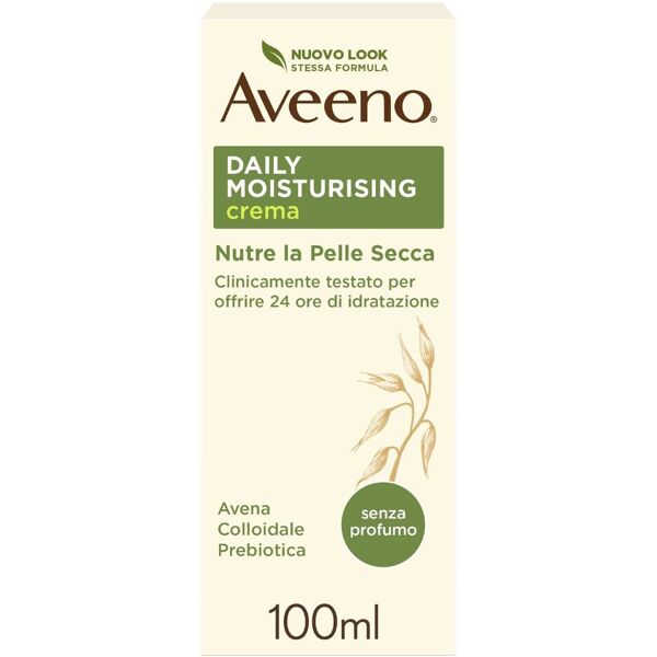 aveeno crema idratante viso e corpo daily moisturising, senza profumo 100ml