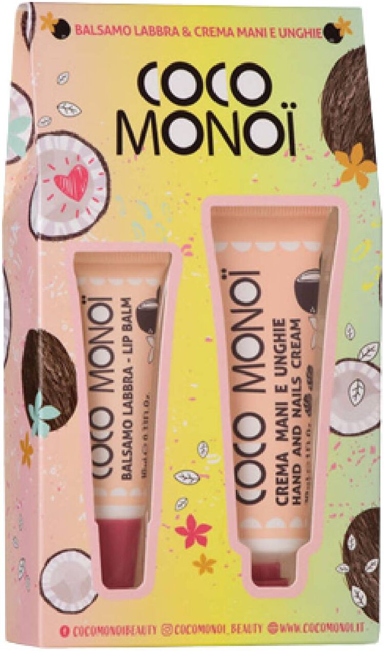 coco monoi kit balsamo labbra day&night 10ml + crema mani e unghie 30ml