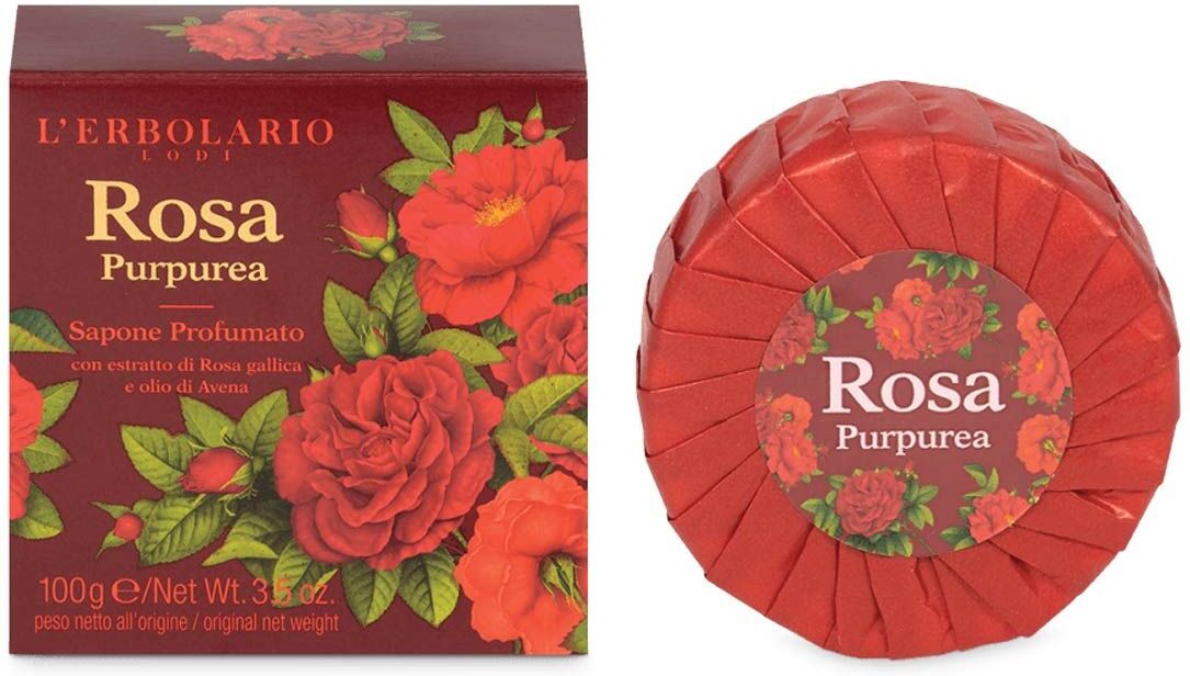 l'erbolario rosa purpurea sapone profumato 100g