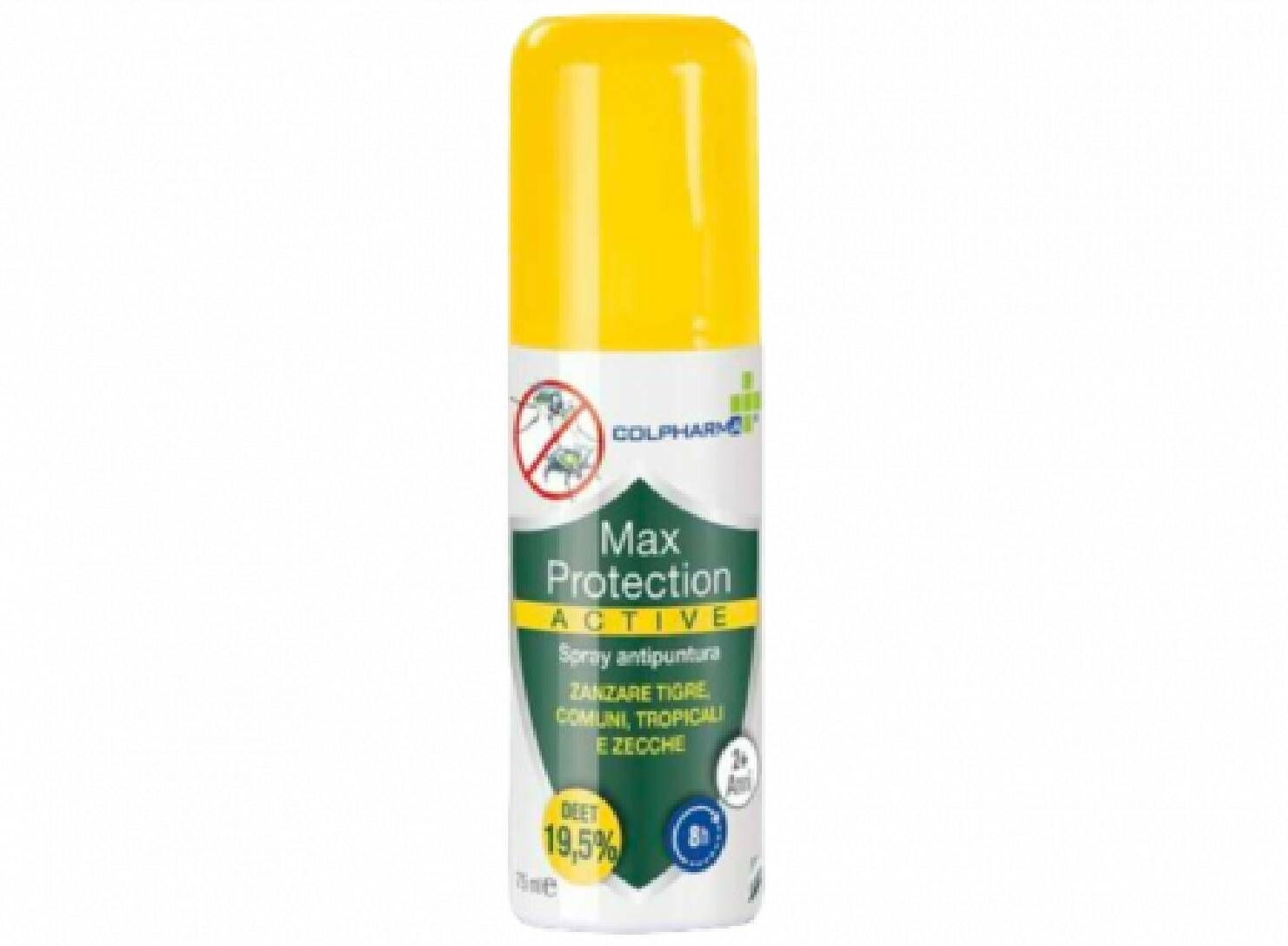 colpharma spray repellente antizanzare max protection active 75ml