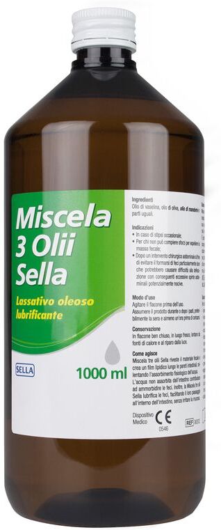 Sella Miscela 3 Olii Lassativo Oleoso Lubrificante 1000ml