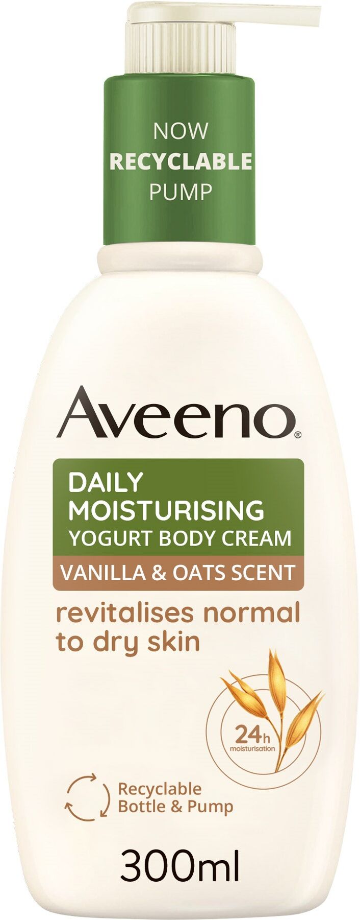 Aveeno Crema Corpo Idratante Allo Yogurt  Profumo Di Vaniglia E Avena Pelli 300ml